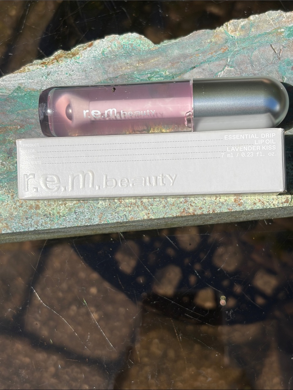 REM Beauty Essential Drip Lip Oil — Lavender Kiss (Pink)